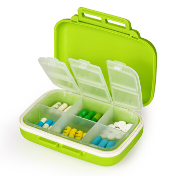 高のEKOAの箱の携帯用の小さい薬箱の薬は箱を収获して箱の密封を分けます。薬の箱のリンゴの绿を分ける。