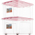 JEKO&JEKOプロモーション透明収納箱厚手大セイズ45 L 2つのセト整理箱の服とお菓子収集箱のおもちゃん収集箱のスポットライトピンクSWB-511