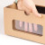 FOOJO引出式の纸制のブーツ箱は透明で引出し式の纸の箱を整理して箱の厚い手のディップを収集して箱の2つのセクの通用形を収录します。