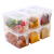 雅高冷蔵庫収納ボックスボックスボックスボックス野菜と果物冷蔵庫の鮮度保持ボックス（4.7 L）4つ入り